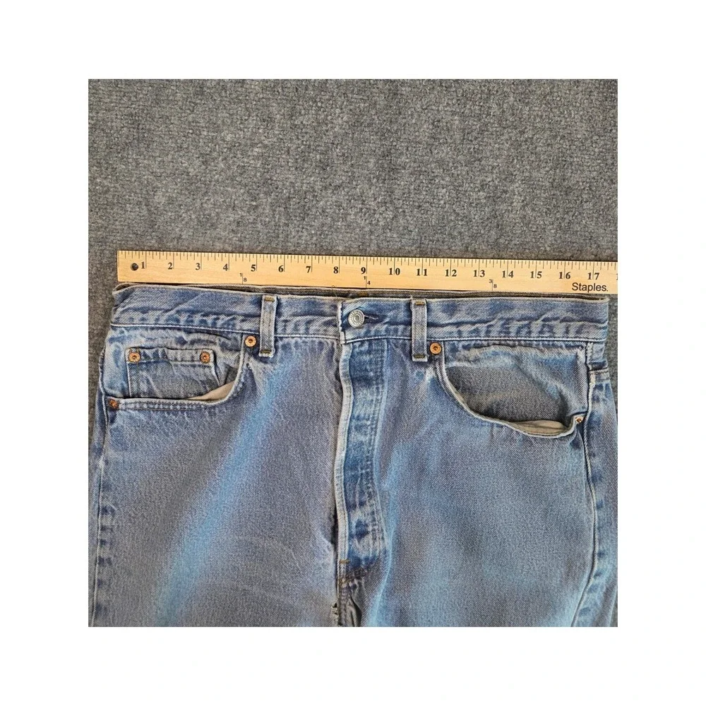 Vintage 90s Levis 501xx Jeans Mens 38x34 Light Wash Blue Denim Made in USA
